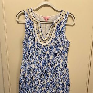 Lilly Pulitzer Shell Dress with Detailed Neckline